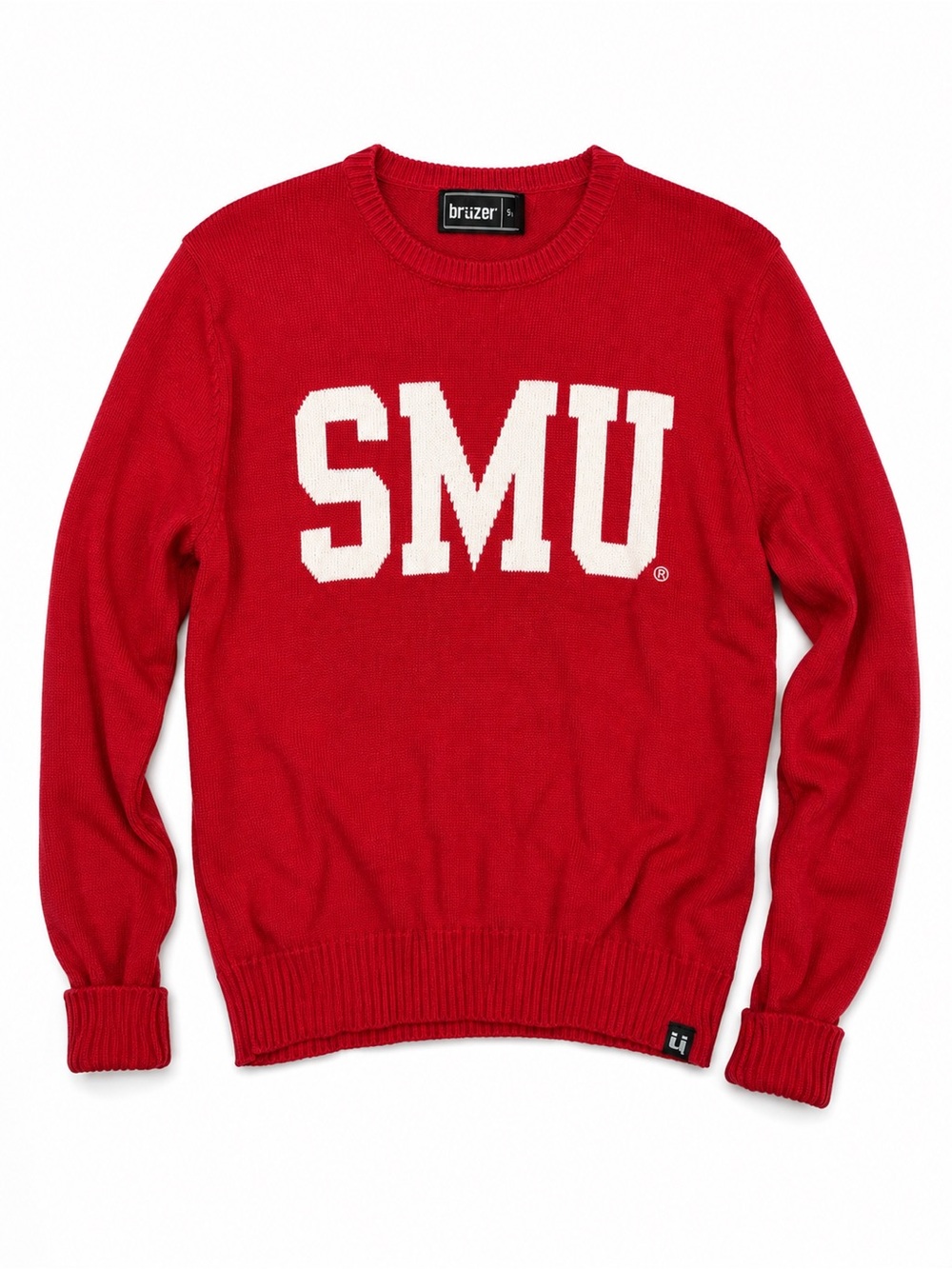 Bruzer Red SMU Crewneck Sweater - Women’s Size Small